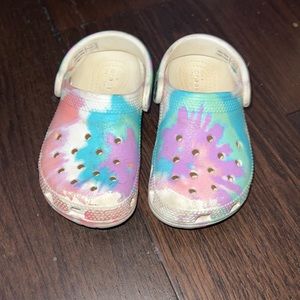 Tie dye crocs